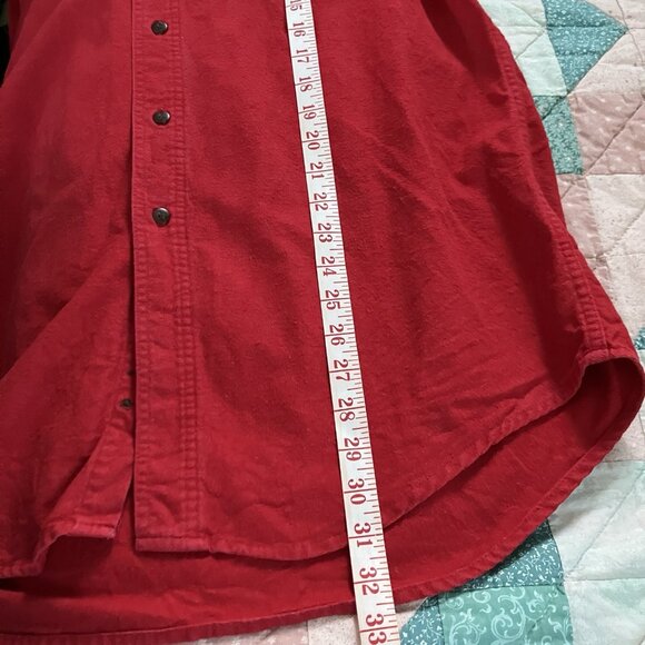 Woolrich Sportsman Chamois Mens L Red Button Up Shirt Outdoor Cotton Flannel - Picture 7 of 7